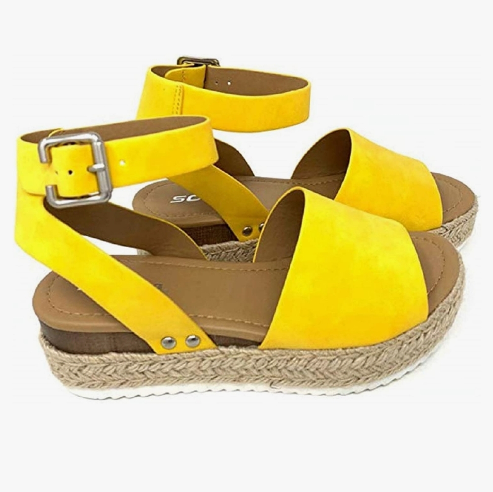 Soda open toed platform espadrille